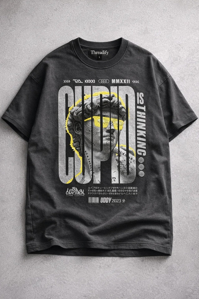"Cupid Is Thinking" Statue Graphic Tee