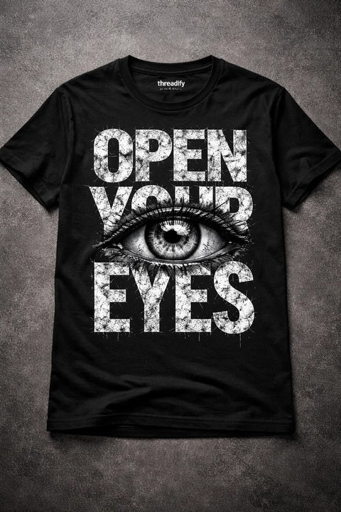 "Break Rules" Shattered Text Graphic Tee